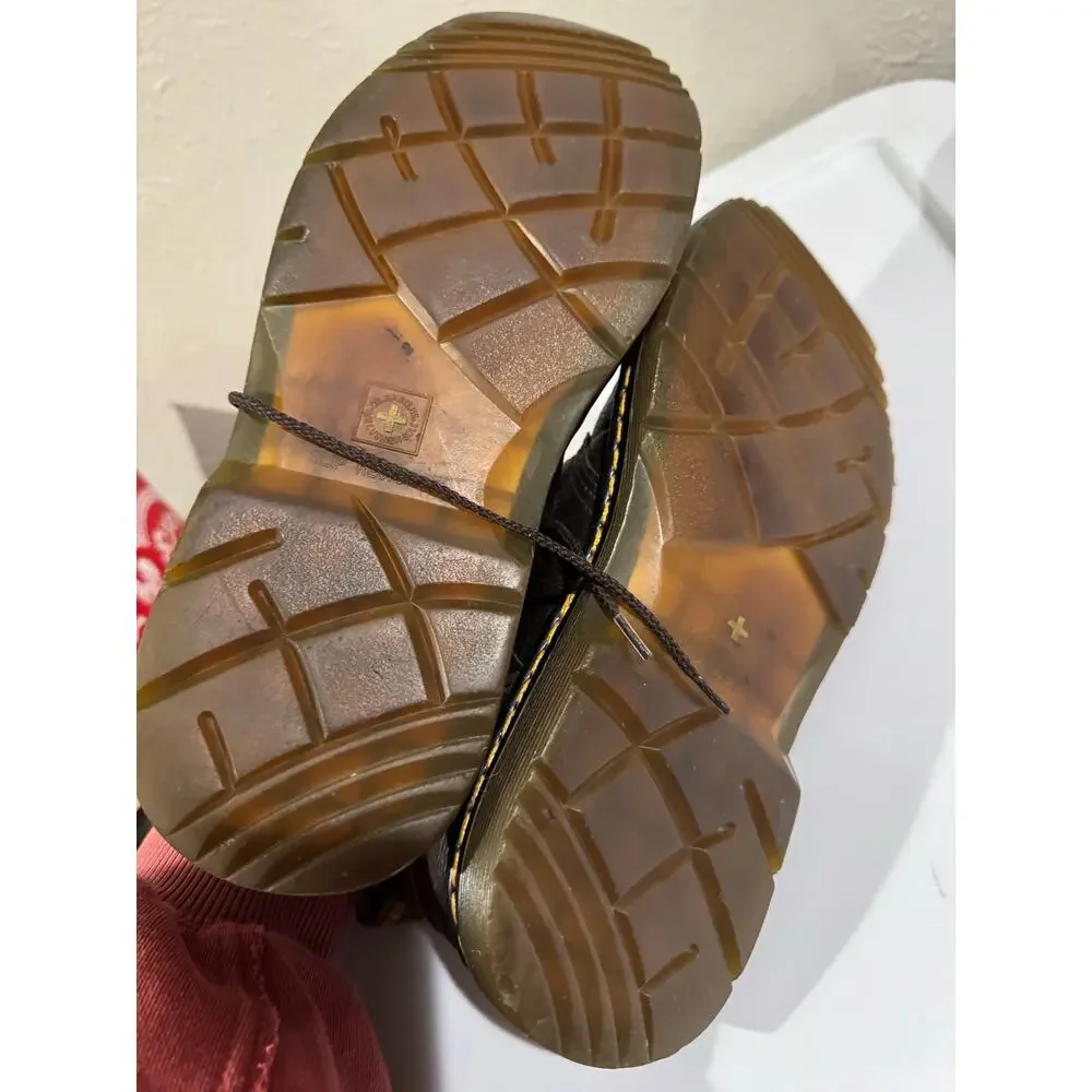 Dr. Martens Sussex Bear Track Chukka Brown Leather Boots Shoes 8M Men